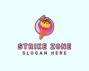 Frozen Yogurt Ice Cream  logo design