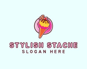 Frozen Yogurt Ice Cream  logo design