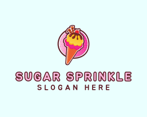 Frozen Yogurt Ice Cream  logo design