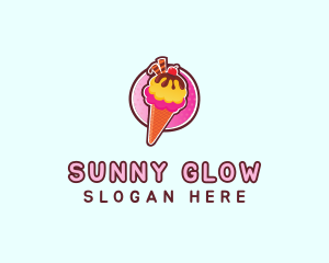 Frozen Yogurt Ice Cream  logo design