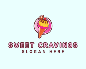 Frozen Yogurt Ice Cream  logo design