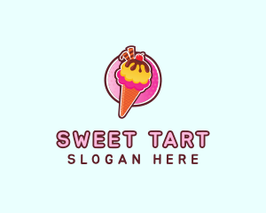 Frozen Yogurt Ice Cream  logo design