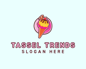 Frozen Yogurt Ice Cream  logo design