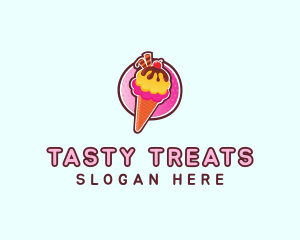 Frozen Yogurt Ice Cream  logo design