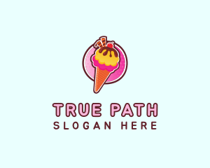 Frozen Yogurt Ice Cream  logo design