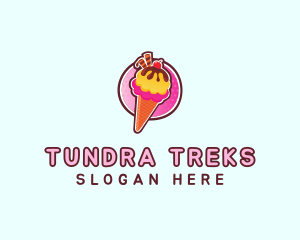 Frozen Yogurt Ice Cream  logo design