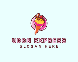 Frozen Yogurt Ice Cream  logo design