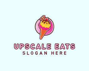 Frozen Yogurt Ice Cream  logo design