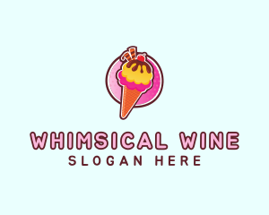 Frozen Yogurt Ice Cream  logo design