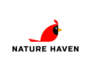 Nature Cardinal Bird logo design