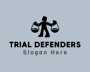 Justice Scale Man logo design