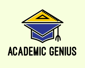 Academic Measuring Triangle  logo design