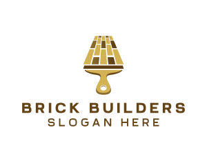 Brick Paintbrush Renovation logo design