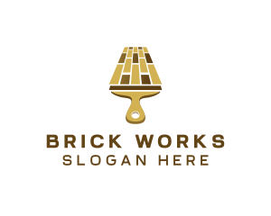 Brick Paintbrush Renovation logo design