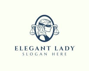 Justice Law Lady logo design