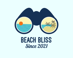 Beach Resort Binocular logo design