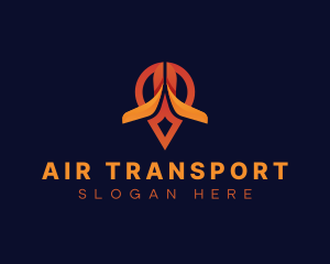 Airplane Flight Location logo design