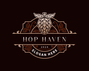 Brewery Hops Leaf logo design