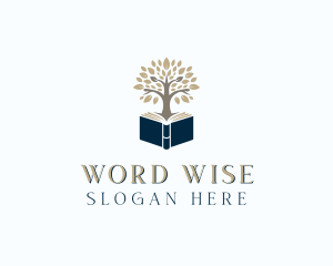 Bookstore Tree Book logo design