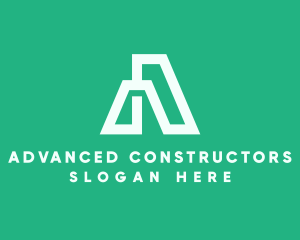 Architecture Building Letter A logo design