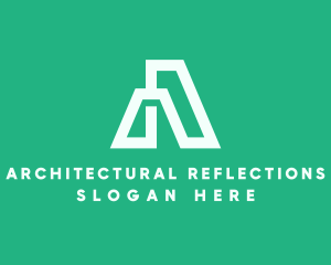 Architecture Building Letter A logo design