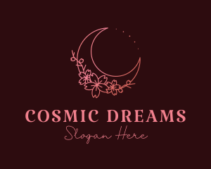 Cosmic Flower Moon logo design