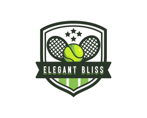 Tennis Racket League Logo