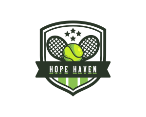 Tennis Racket League Logo