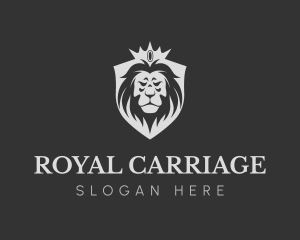 Royal Crown King Lion logo design