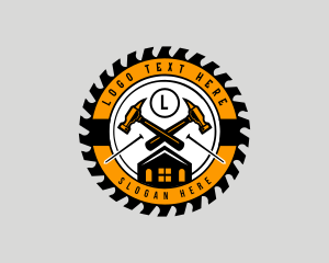 Hammer Carpentry Construction Logo