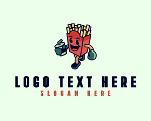 Animation - French Fries Fast Food logo design
