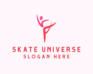 Athlete Dancer Skate Gymnast logo design