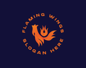 Roasted Chicken Fire logo design