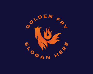 Roasted Chicken Fire logo design