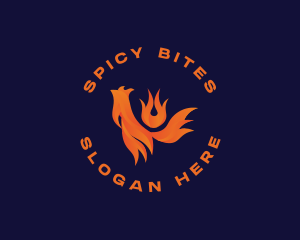 Roasted Chicken Fire logo design