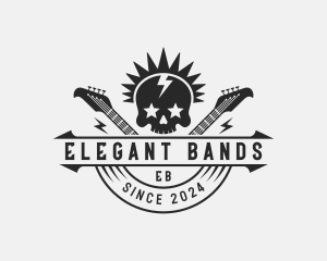 Skull Spike Rock Band logo design