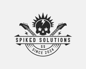 Skull Spike Rock Band logo design