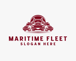 Trucking Fleet Logistics logo design