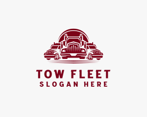 Trucking Fleet Logistics logo design