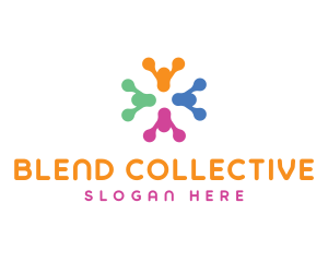 Colorful Modern Crowd logo