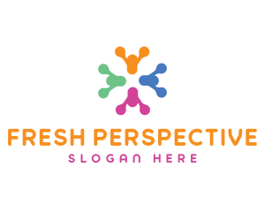 Colorful Modern Crowd logo