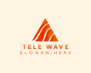 Pyramid Waves Business logo design