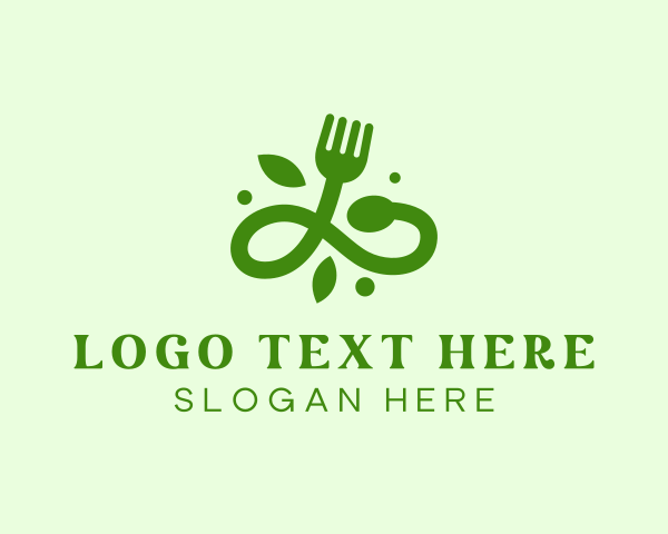 Organic Vegan Food Fork logo