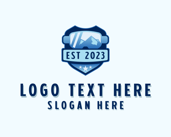 Skiing logo example 3