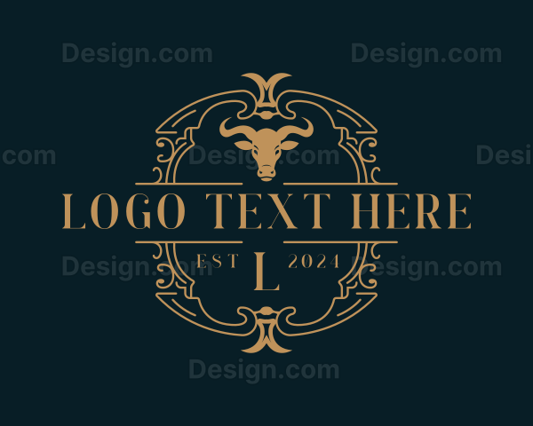 Saloon Bullfighting Rodeo Logo