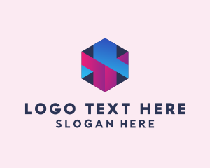 3D Cube Hexagon  logo design
