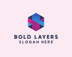 3D Cube Hexagon  logo design