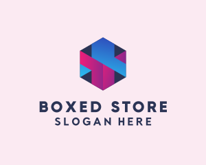 3D Cube Hexagon  logo design