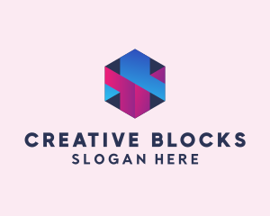 3D Cube Hexagon  logo design