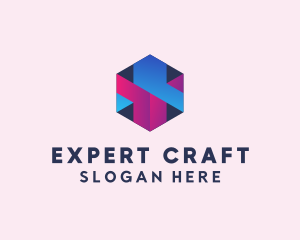 3D Cube Hexagon  logo design